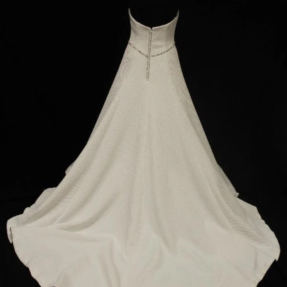 Elegant White Strapless Wedding Gown - Picture 9 of 9